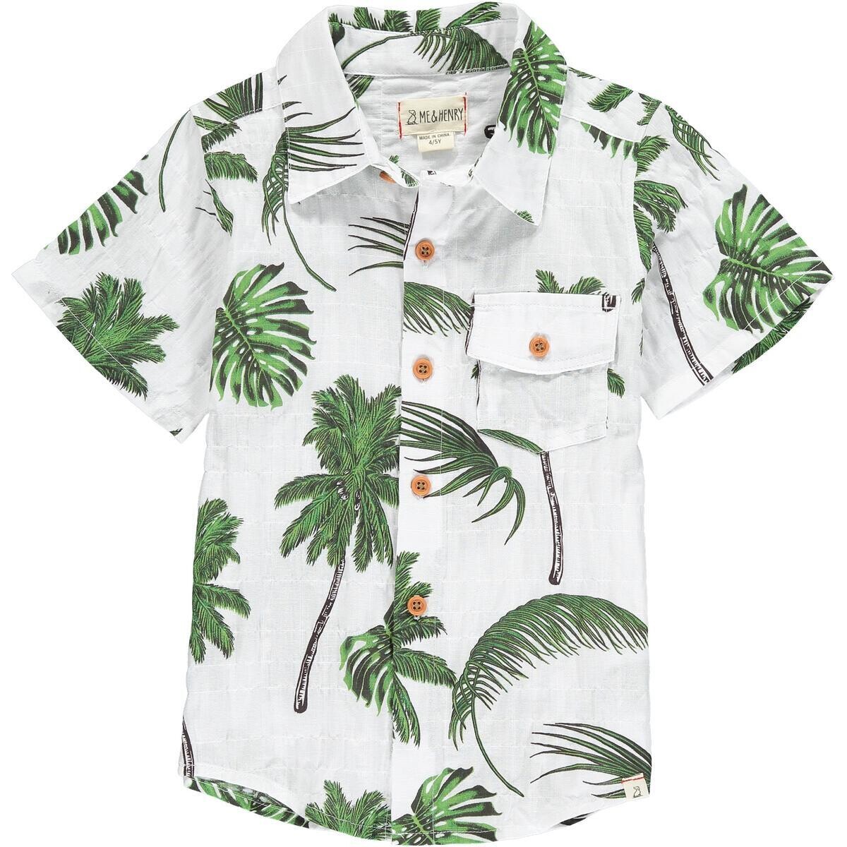 Me & Henry Boys Aloha Palm Shirt 1051a