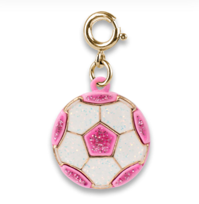 Charm It Gold Glitter Soccer Ball Charm 1410