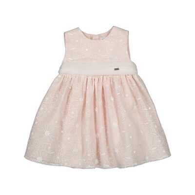 Mayoral Baby Girl Organdy Embroidered Dress 1948*
