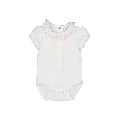 Mayoral Baby Girl White/Pink Bodysuit 1733*
