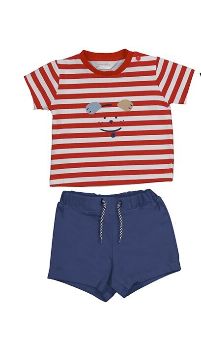 Mayoral Baby Boy Red Stripe 2pc Knit Set 1621