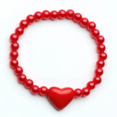 Sparkle Sisters Red Heart Bracelet