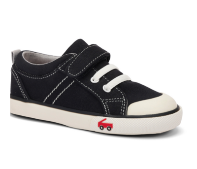 See Kai Run Tanner Black Canvas Shoes 