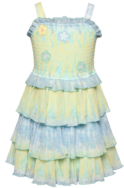 Baby Sara Girls Tie-Dye Pleated Dress 2326*
