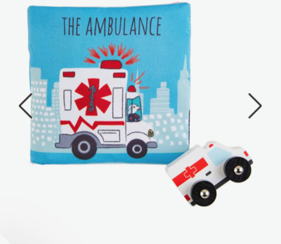 Mud Pie Ambulance Book & Toy