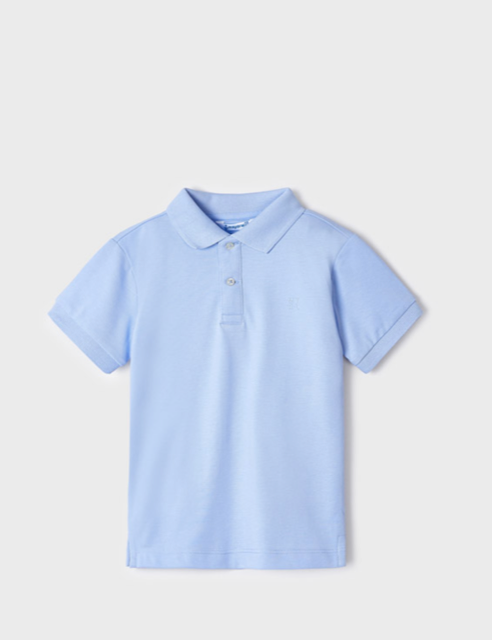 Mayoral Boys Basic Sky Blue S/S Polo Shirt 150*