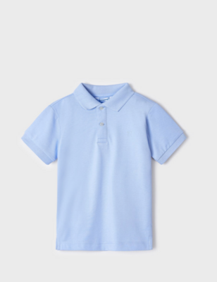 Mayoral Boys Basic Sky Blue S/S Polo Shirt 150