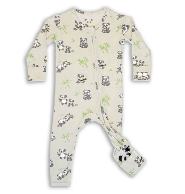Bellabu Bear Panda Bamboo Convertible Footie