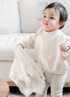 Saranoni Ivory Lush Satin Border Mini Blanket