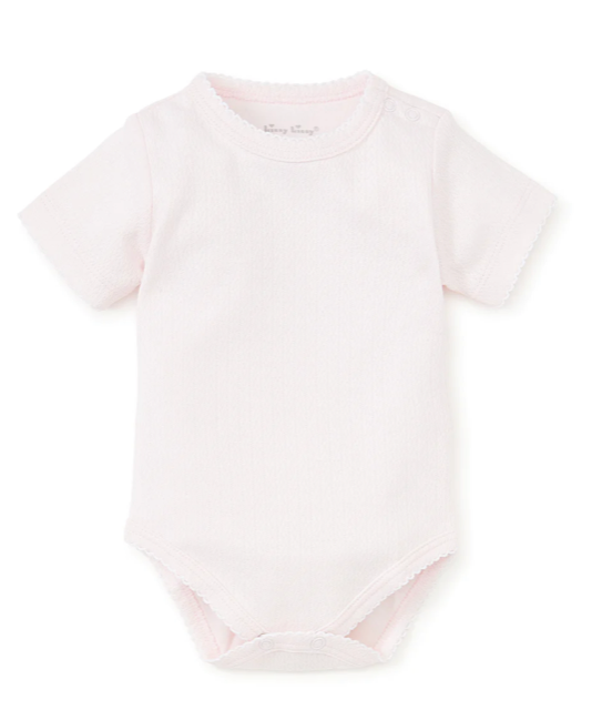 Kissy Pointelle S/S Pink Bodysuit 14101*