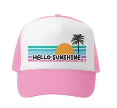 Grom Squad Trucker Hat Hello Sunshine Pink