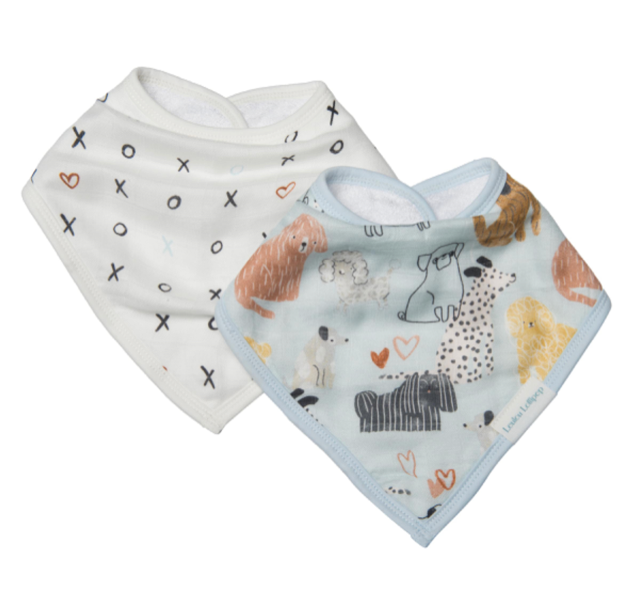 Loulou Lollipop Bandana Bib Set - Honey Puppies 
