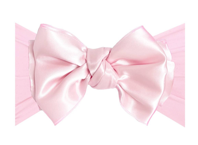 Baby Bling Satin Fab Bow - Pink