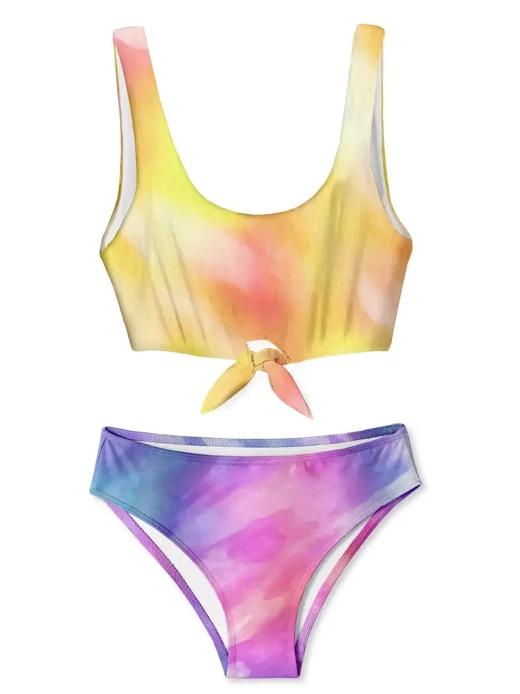 Stella Cove Girls Purple &amp; Yellow Sunshine Bikini*