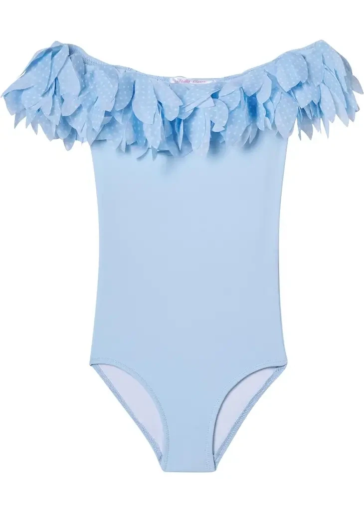 Stella Cove Girls Blue Draped Swimsuit*