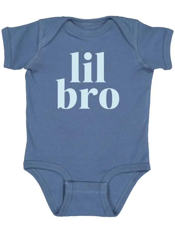 Sweet Wink Lil Bro S/S Bodysuit - Indigo*