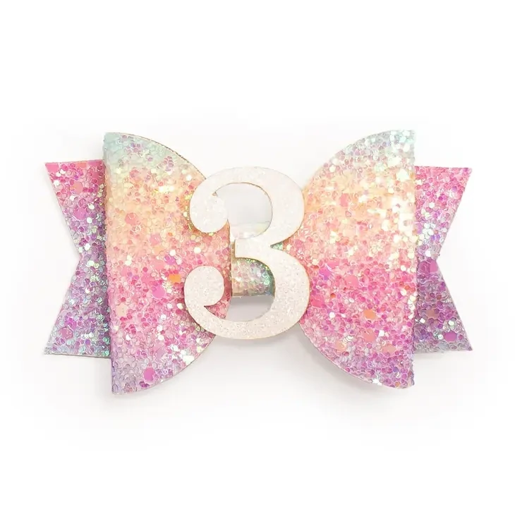 Sweet Wink Pastel Rainbow Number Clips*