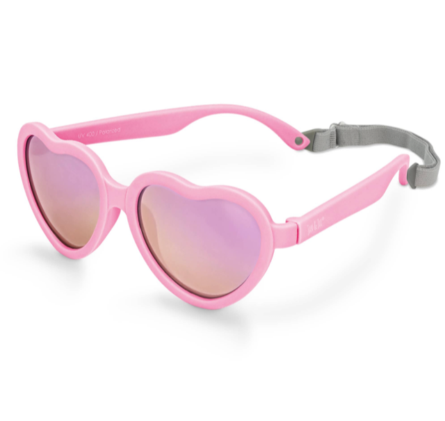 Jan &amp; Jul Peachy Pink | Kids Polarized Heart Sunglasses -M 2-6Y