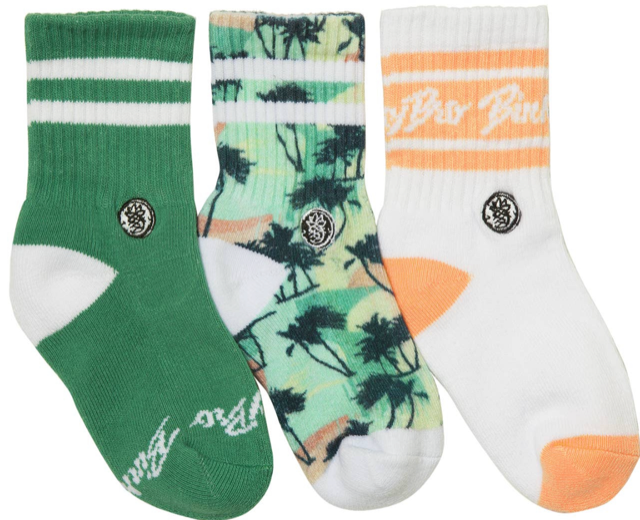 BinkyBro 3-Pack Palm Beach socks*