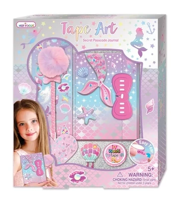 Hot Focus Tape Art Secret Passcode Journal Mermaid Vibes*