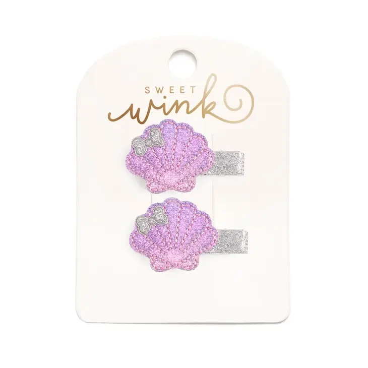 Sweet Wink Seashell Clip Set