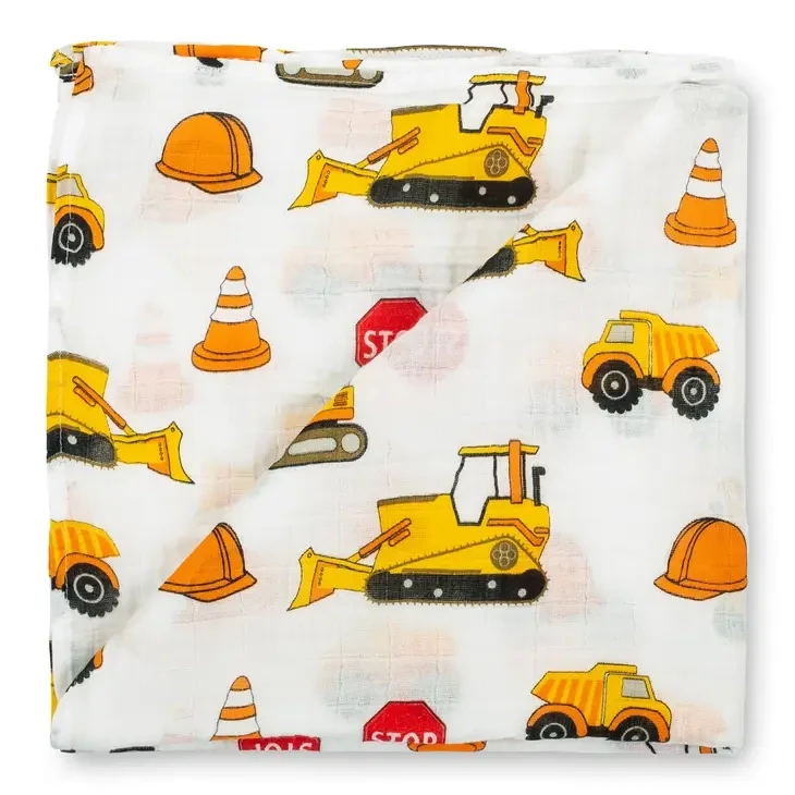 Lolly Banks Under Construction Baby Swaddle Blanket*