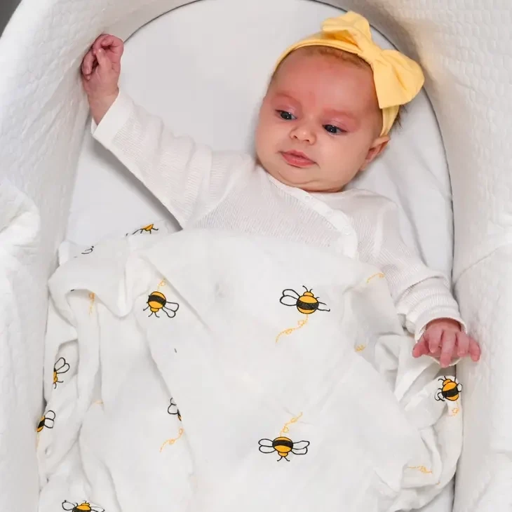 Lolly Banks Bee-utiful Baby Swaddle Blanket