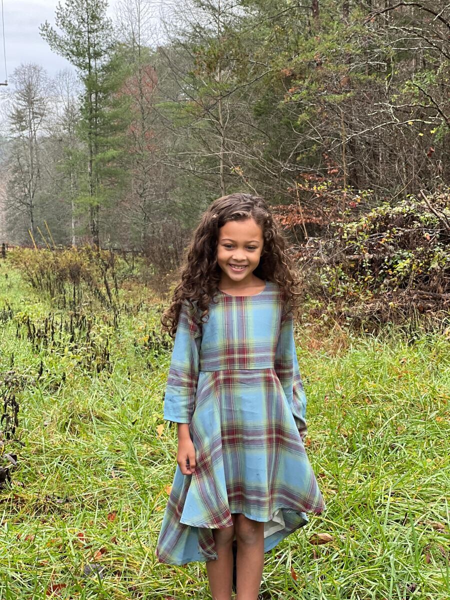Poppet &amp; Fox Girls Waterfall Hem Dress 307*