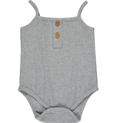 Vignette Baby Girl Karter Onesie in Grey*