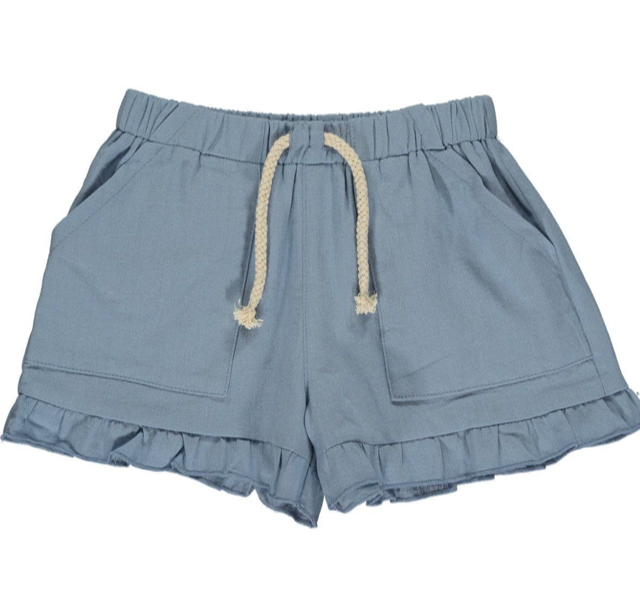 Vignette Girls Brynlee Ruffle Shorts in Blue*