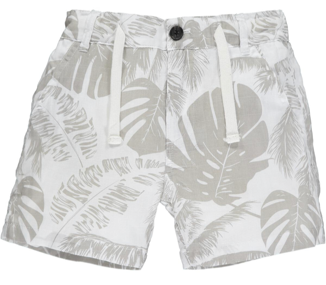 Me & Henry Boys Crew Short Grey Palm Print*