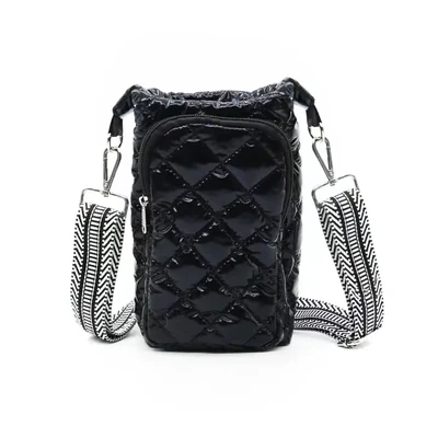 Mavi Bandz Black Water Bottle Bag Crossbody Hydro Puffer Tote*