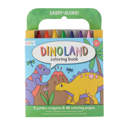 OOLY Carry Along Crayon & Coloring Book Kit-Dinoland*