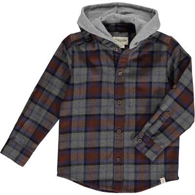 Me &amp; Henry Boys Erin Hooded Shirt 131C