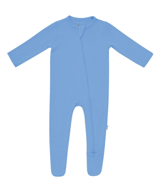 Kyte Zippered Footie - Periwinkle*