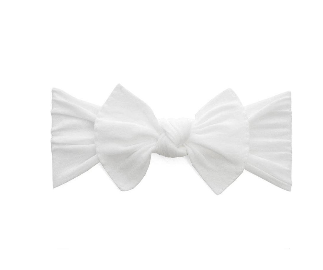 Baby Bling Itty Bitty Knot Bow - White*