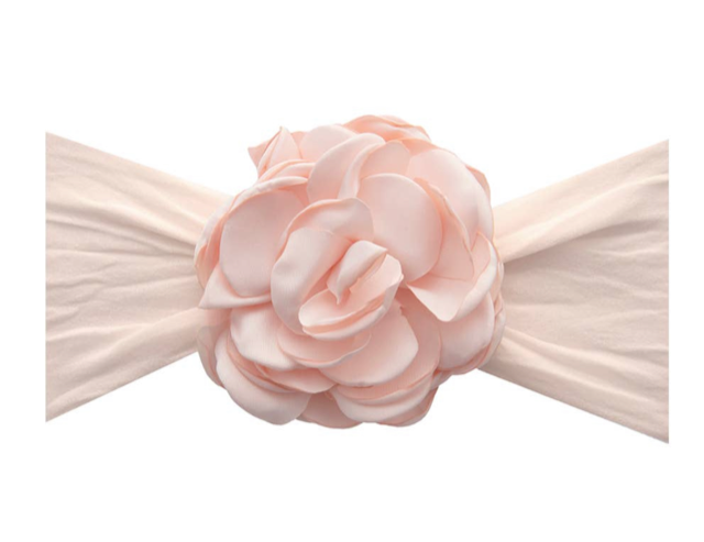 Baby Bling Silk Ruffle Flower Headband- Petal