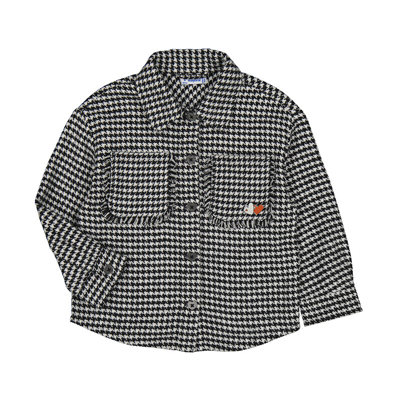 Mayoral Girls Checked Overshirt Black 4198