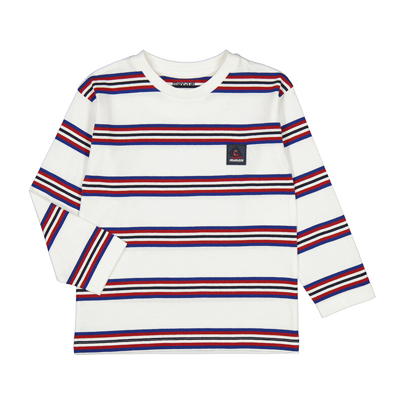 Mayoral Boys Cream L/S Stripes T-Shirt 4019*
