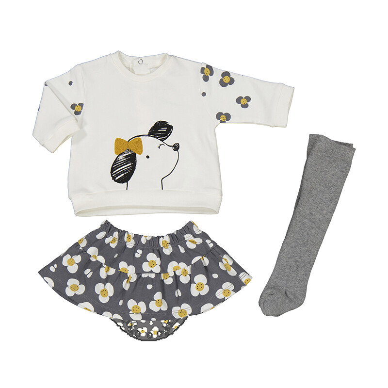 Mayoral Baby Girls Chickpea Skirt/Tights Set 2849*