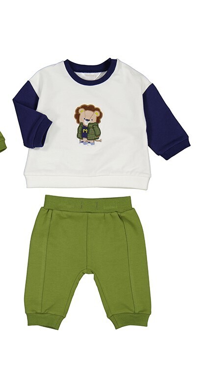 Mayoral Baby Boys 2pc Turtle Green Knit Set 2690