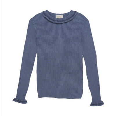 Creamie Girls Captain Blue Rib Knit Pullover 503*