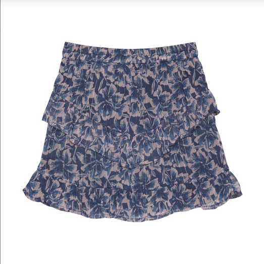 Creamie Girls Indigo Blue Big Flower Skirt 510*