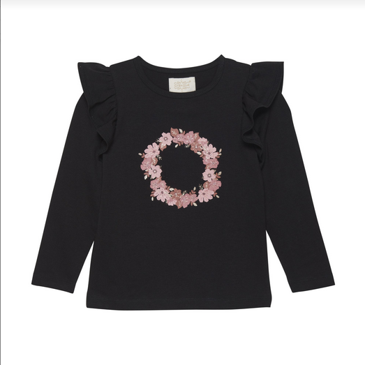Creamie Girls Black L/S Shirt &amp; Legging Set 560*