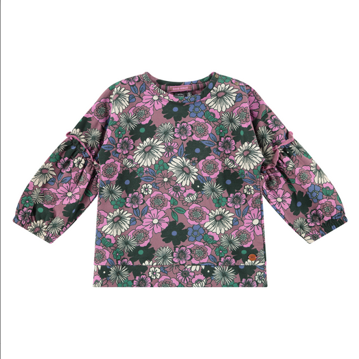 Babyface Girls Plum Floral Sweatshirt 452*