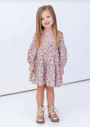Mabel &amp; Honey Girls Sunset Picnic Knit Dress458