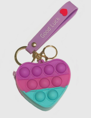 Mavi Bandz Fidget Pop Heart Wallet and Keychain