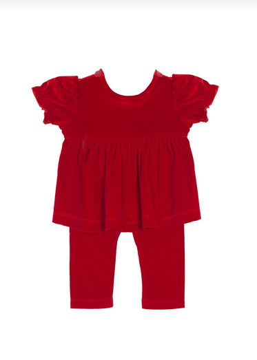 Isobella &amp; Chloe Baby Girl Red Noella 2pc Set 416*