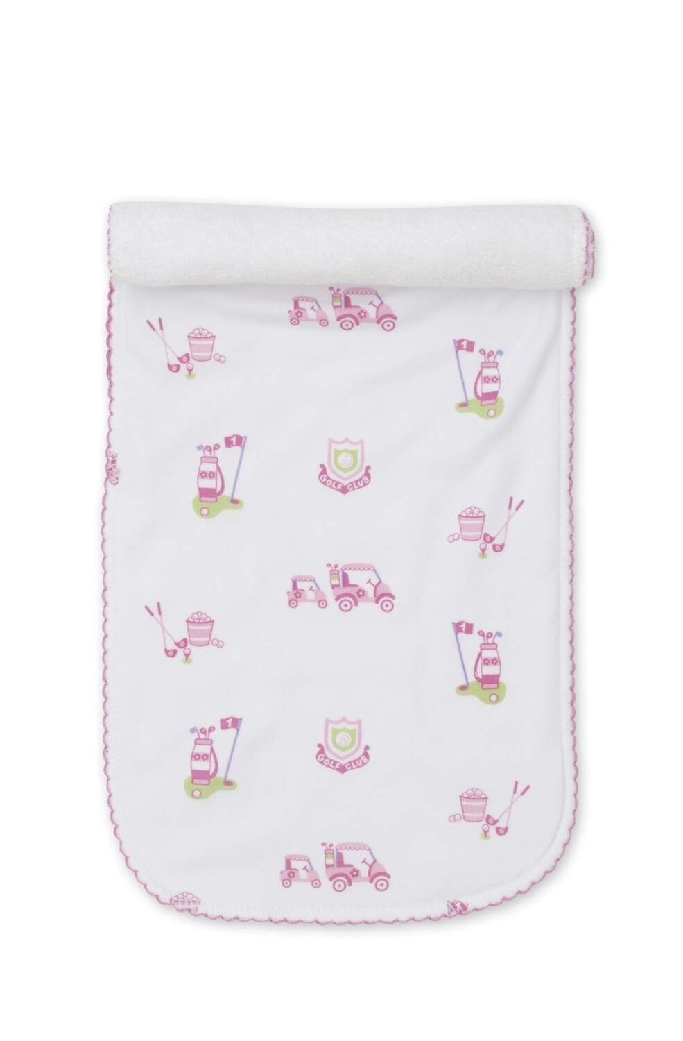 Kissy Hole In One Burp Cloth - Pink KG308844O