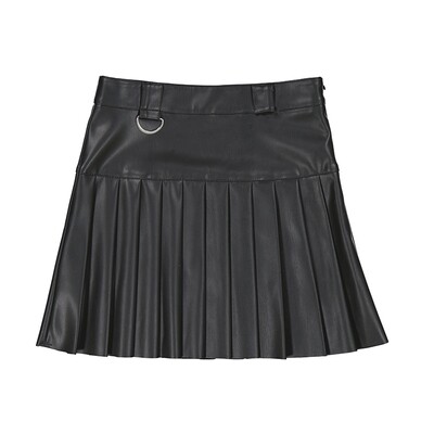 Mayoral Girls Black Faux Leather Skirt 7952*